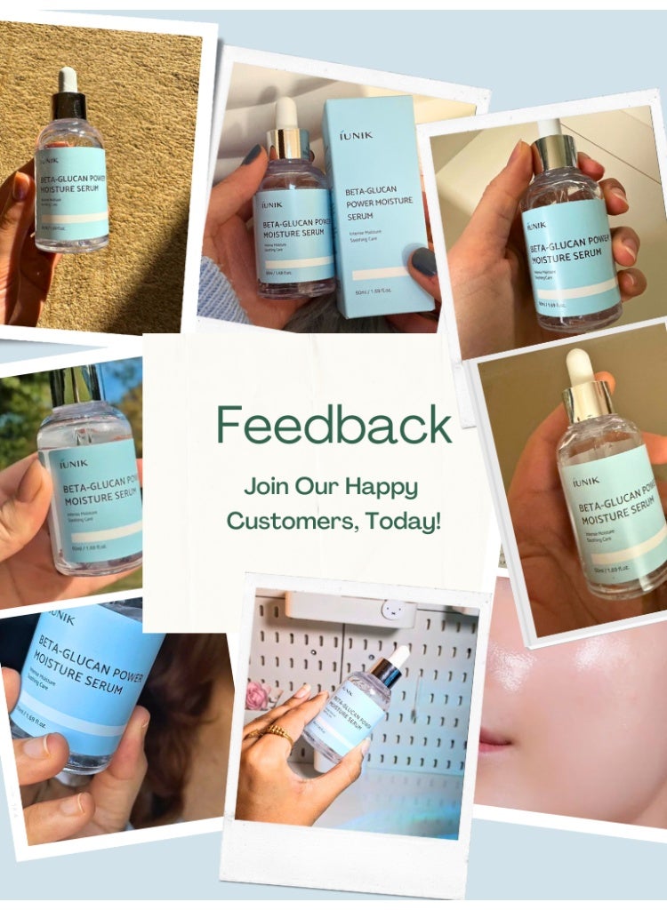 آي يونيك حل البشرة الجافة والمتعبة – سيروم iUNIK Beta Glucan Moisture 50ml للترطيب العميق وتقوية حاجز البشرة وتهدئتها - Image 2